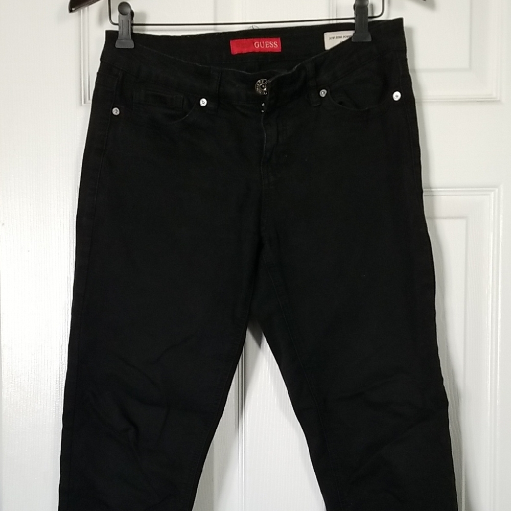 GUESS Women's Jet Black Skinny Jeans